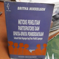 Image of Metode Penelitian Partisipatoris dan upaya=upaya pemberdayaan