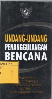 Image of UNDANG-UNDANG PENANGGULANGAN BENCANA