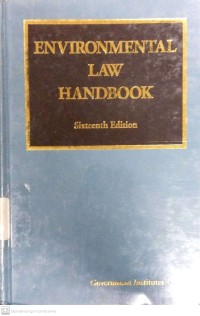 Image of Environmental Law Handbook