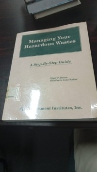 Image of Managing Your Hazardous Wastes