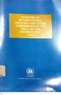 Image of Register Of International Treaties  And Other Agreements In The Field Of The Environment 1996