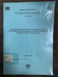 Image of GUIDANCE DOCUMENT ON TRANSBOUNDARY MOVENTS OF HAZARDOUS WASTES DESTINED FOR RECOVERY OPERATIONS